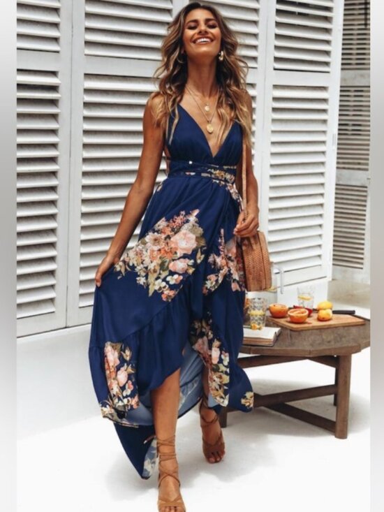Hello Molly Dresses & Skirts - NWT Hello Molly Seattle Love halter wrap maxi floral‎ dress 4